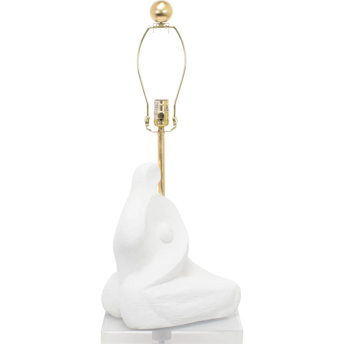 002 SI-2448475 | Additional Silo | Bettina Table Lamp by Couture Lamps in white with gold. Made from resin, linen in a unique style.