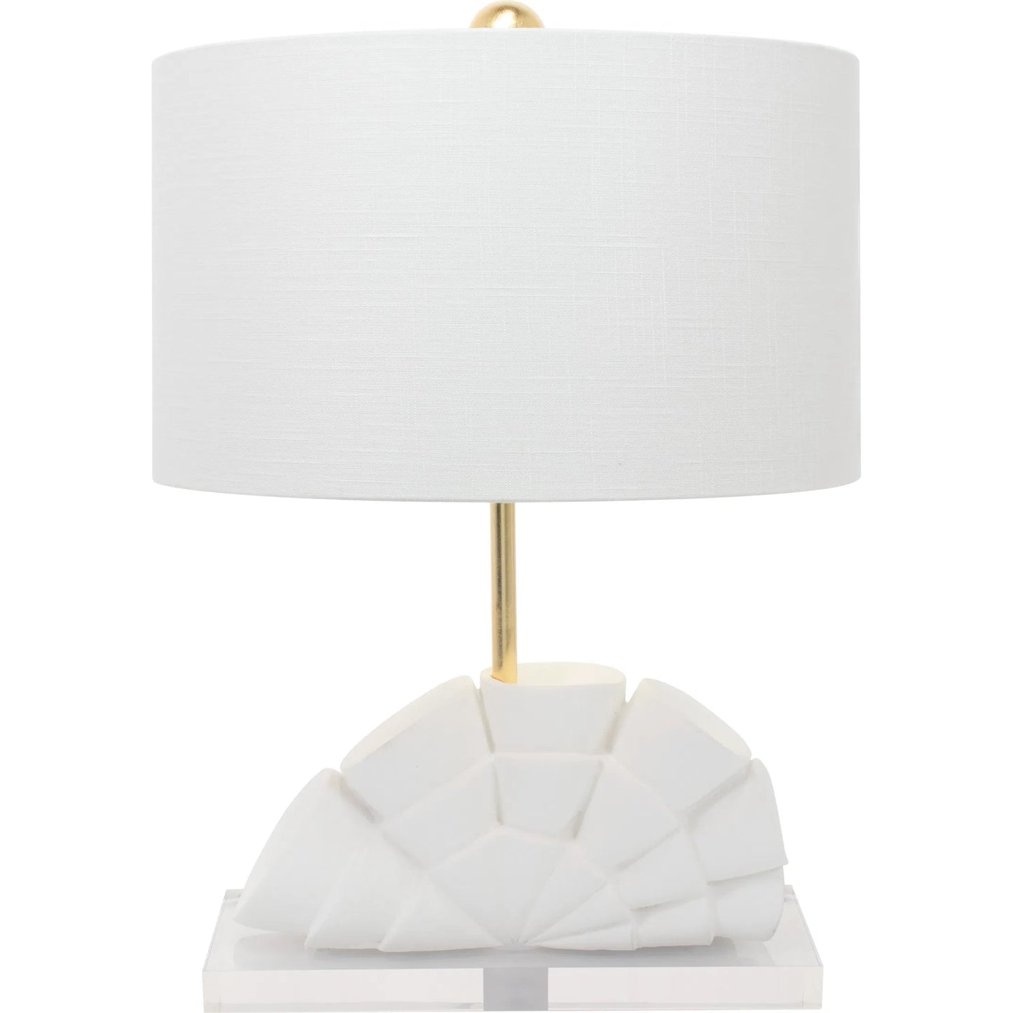 001 SI-2448494 | Primary Silo | Rialto Table Lamp by Couture Lamps in white with gold. Made from resin, linen in a unique style.