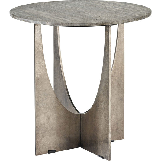 Op Art End Table by Universal Furniture in aged pewter. Made from unique in a modern style.