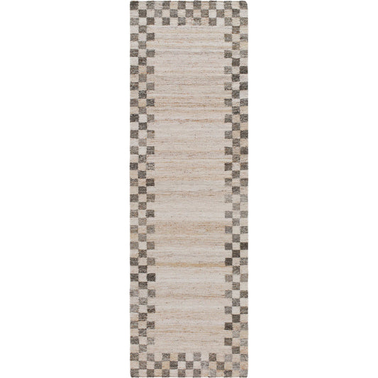 Cusco Rug - 500780 by Surya in ivory, taupe, charcoal, beige. Made from face: 100% polyester, warp: 100% recycled pet yarn in a unique style.