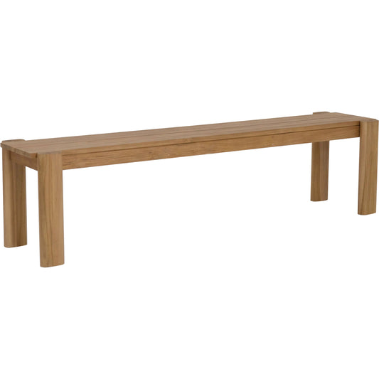 Tempo Outdoor Bench by Moe's Home Collection. Made from solid teak in a modern style.