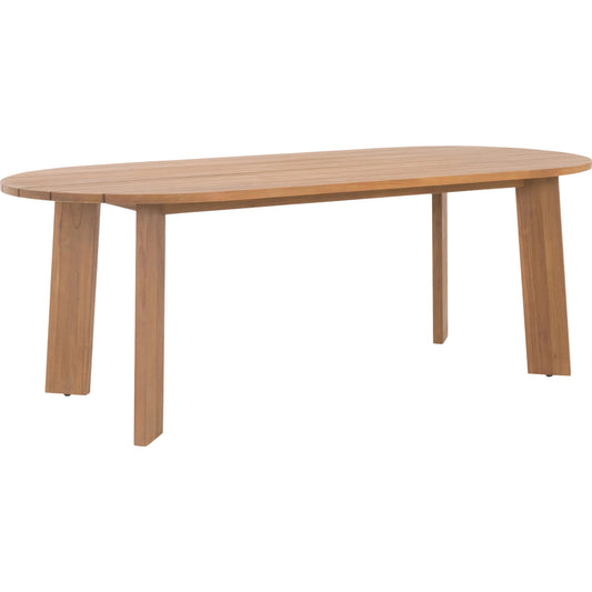 009 SI-2367966 | Primary Silo | Delta Oval Outdoor Dining Table by Moe's Home Collection in natural. Made from solid teak in a transitional style.