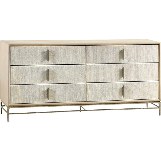 001 SI-2186246 | Primary Silo | Water Clapotis Danish Cord Double Dresser by Jonathan Charles in beige and bleached oak. Made from oak, danish cord, metal in a transitional style.