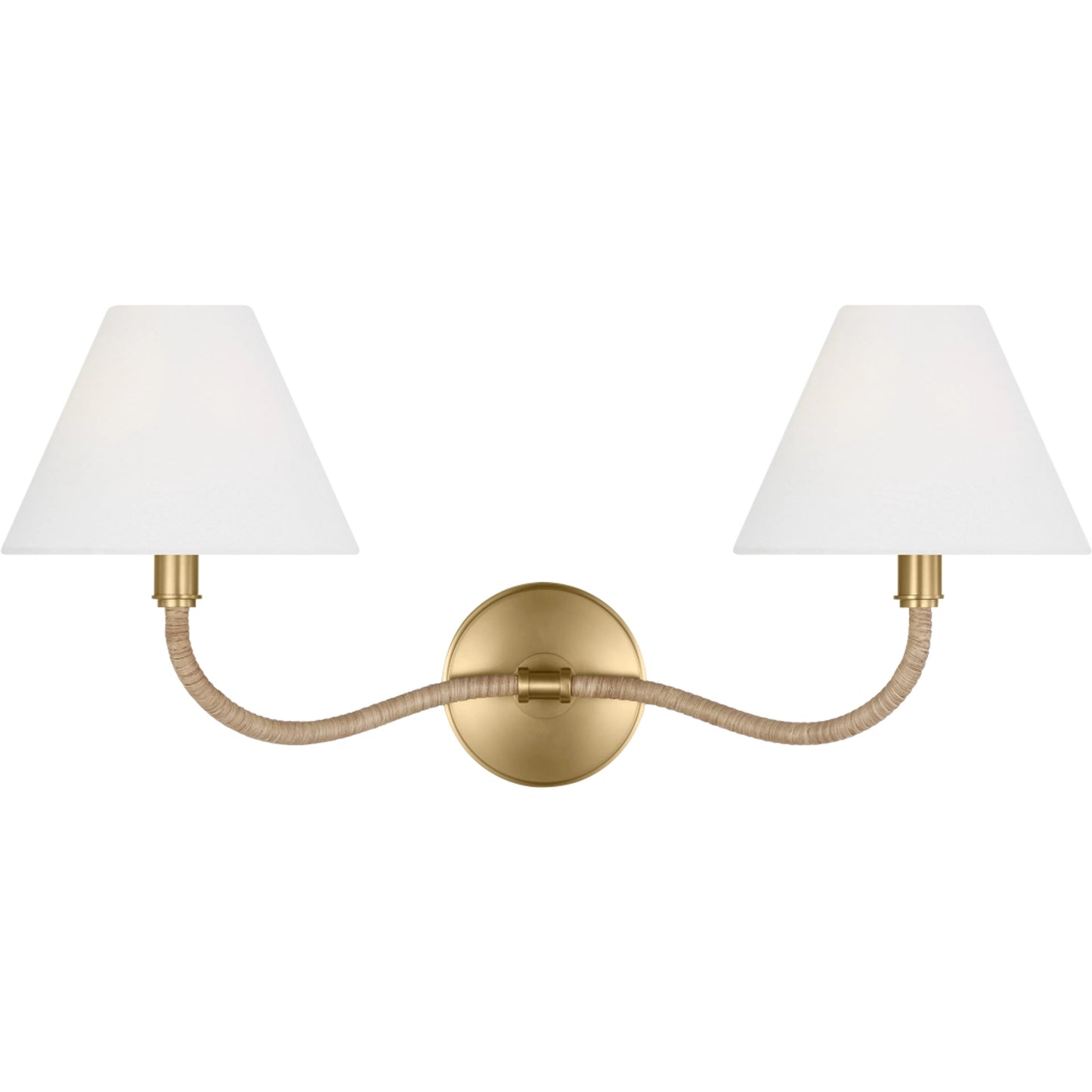 001 SI-2237525 | Primary Silo | Laguna Double Sconce by Visual Comfort & Co. in burnished brass. Made from steel in a unique style.