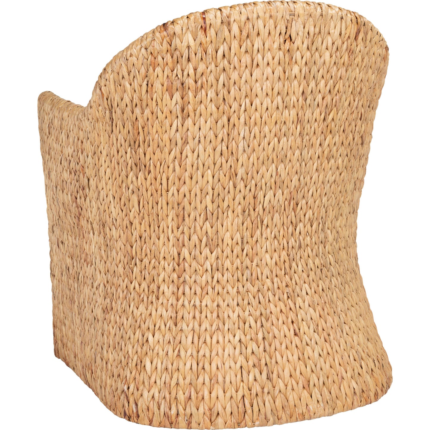 006 SI-1769968 | Closeup | McPherson Water Hyacinth Chair by HedgeApple Essentials in natural, beige. Made from linen (100% polyester) in a cottage & farmhouse style.