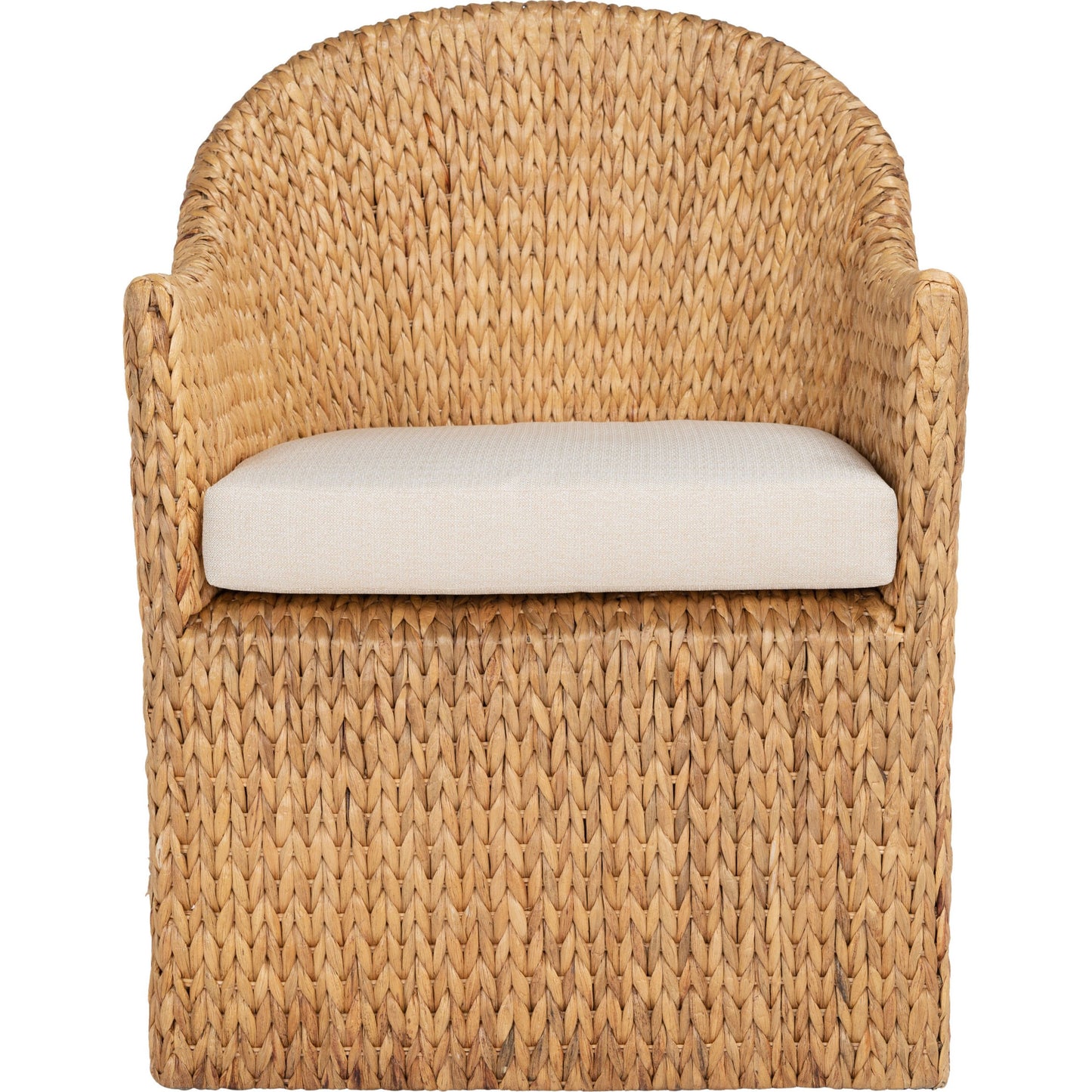 001 SI-1769968 | Additional Silo | McPherson Water Hyacinth Chair by HedgeApple Essentials in natural, beige. Made from linen (100% polyester) in a cottage & farmhouse style.