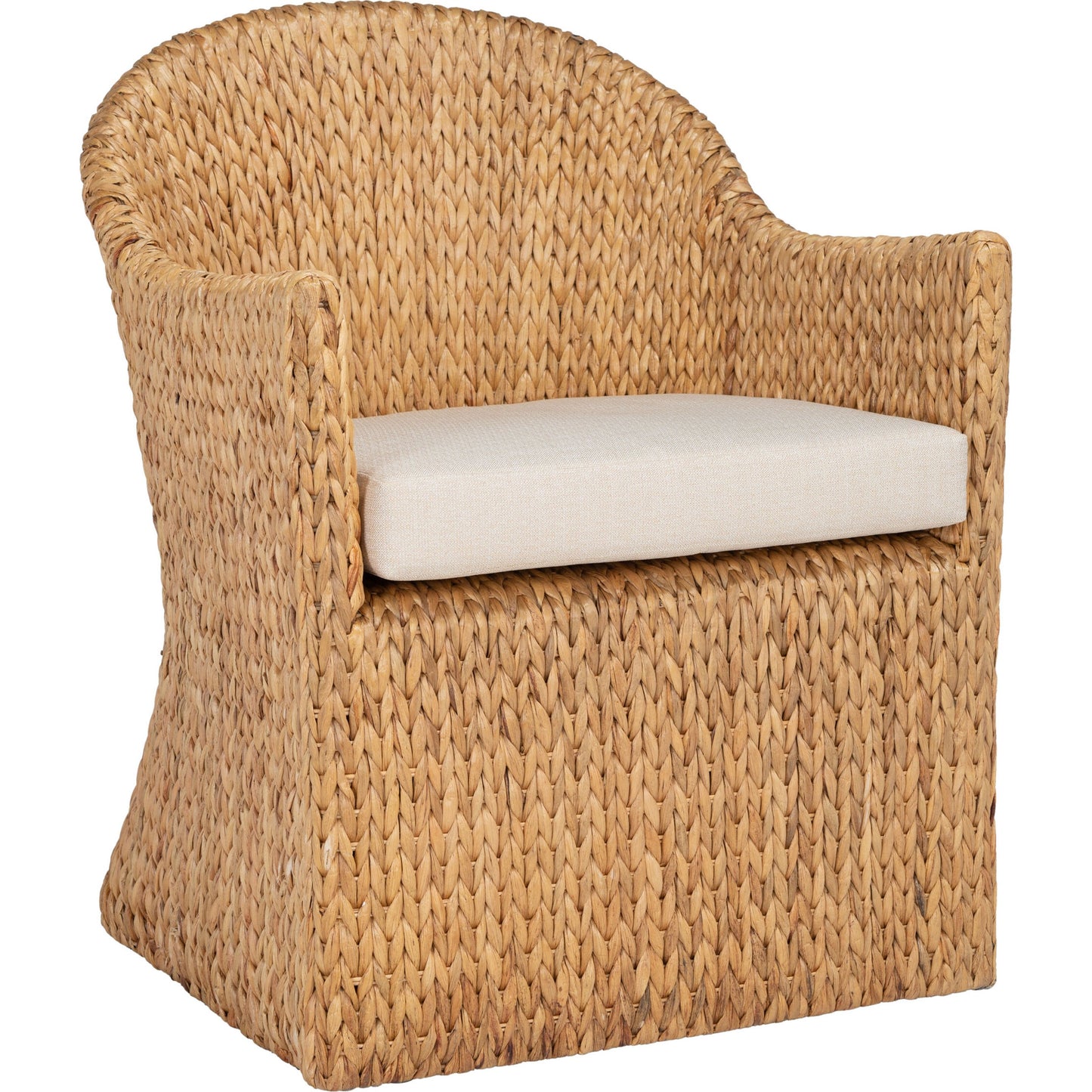 002 SI-1769968 | Additional Silo | McPherson Water Hyacinth Chair by HedgeApple Essentials in natural, beige. Made from linen (100% polyester) in a cottage & farmhouse style.