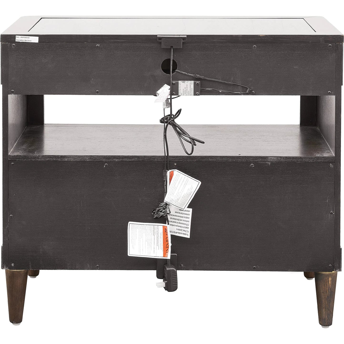 004 SI-2449346 | Additional Silo | Asher Park Glass Top Bachelor's Chest by Pulaski Furniture in piano brown. Made from eucalyptus veneers in a unique style.