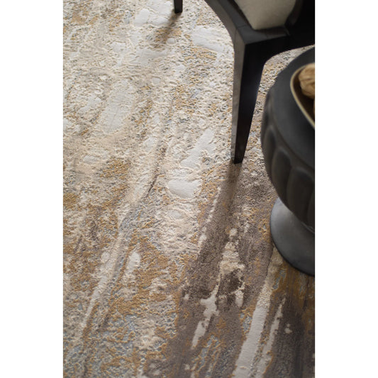 Parker Transitional Rug - 3709F by Feizy in tan, ivory, gray. Made from viscose, polyester in a unique style.