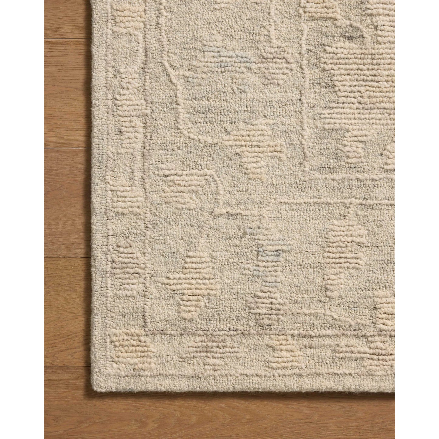 003 SI-2377389,SI-2377390,SI-2377391,SI-2377392,SI-2377393,SI-2377394,SI-2377395,SI-2377396,SI-2377397 | Closeup | Cynthia CYN-04 Rug by Loloi in sky, natural. Made from 80% wool, 20% cotton in a unique style.