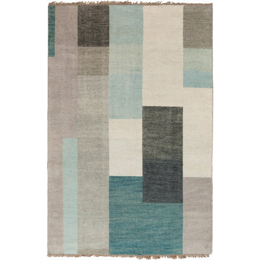 Cypress Rug - 1294 by Surya in light slate, gray, charcoal, seafoam, medium gray, deep teal. Made from 100% wool in a unique style.