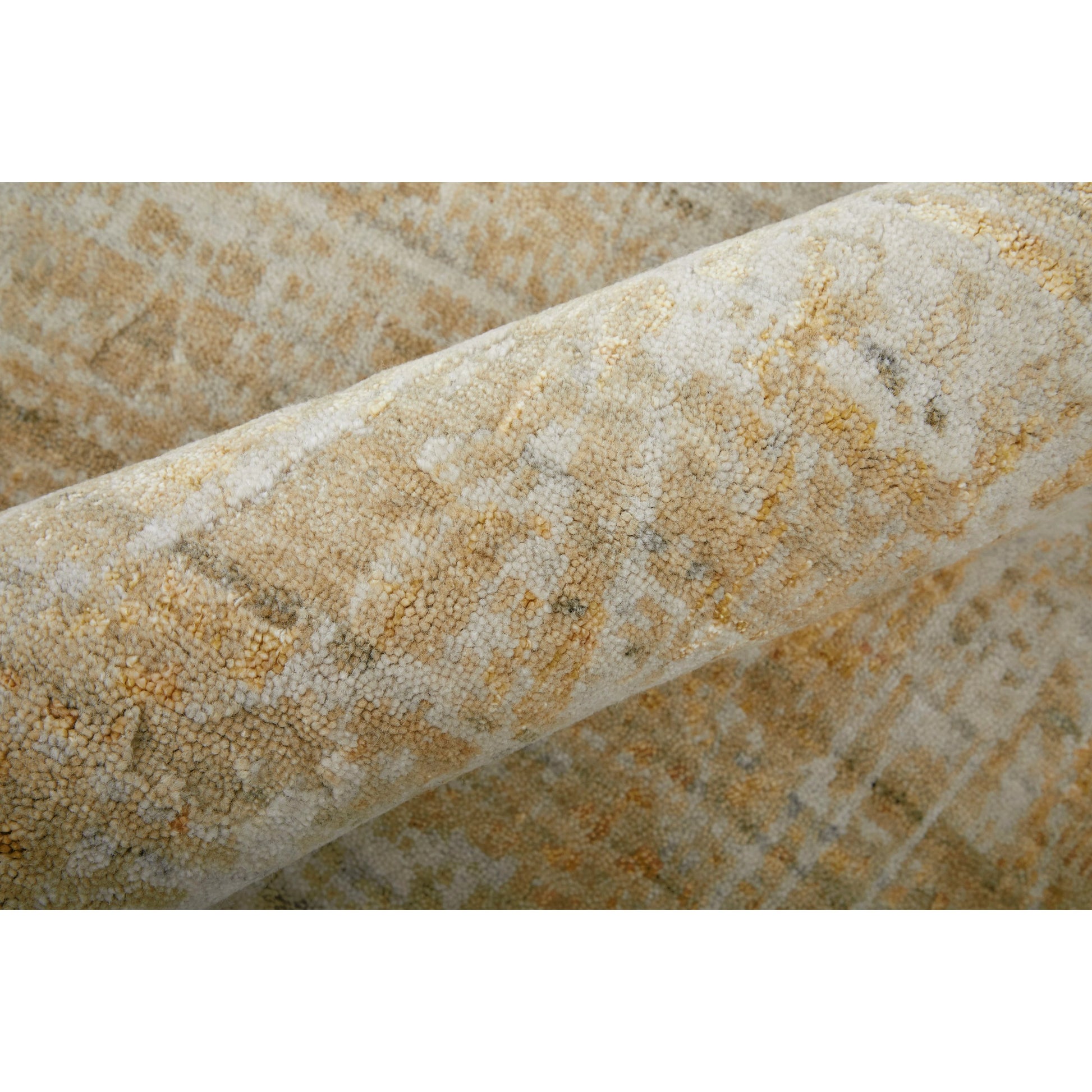 Eastfield Rug - EAS69FPF by Feizy in yellow, ivory, gold. Made from viscose, wool in a unique style.