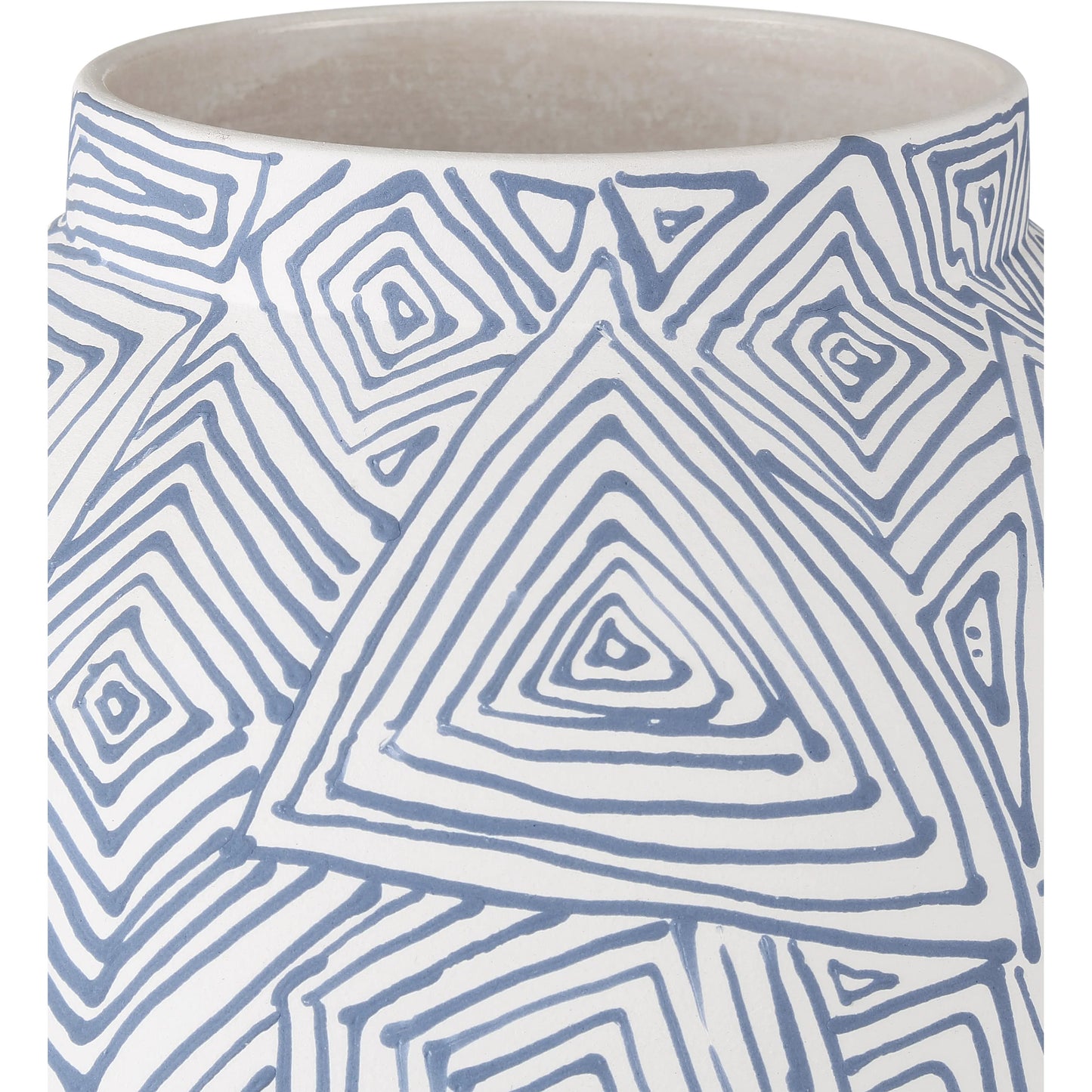 003 SI-2191876 | Additional Silo | Zag Vase by Currey and Company in blue, white. Made from porcelain in a modern style.