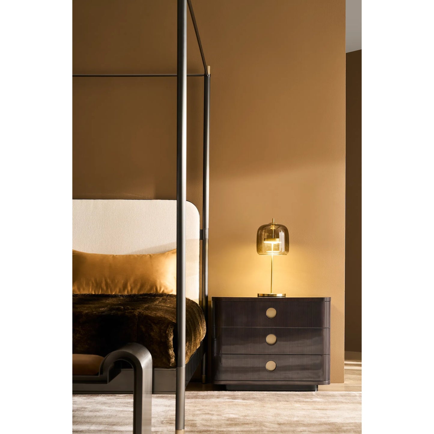 004 SI-2370713 | Additional Silo | Bachelor Large Nightstand by Caracole in otter gloss. Made from unique in a traditional style.