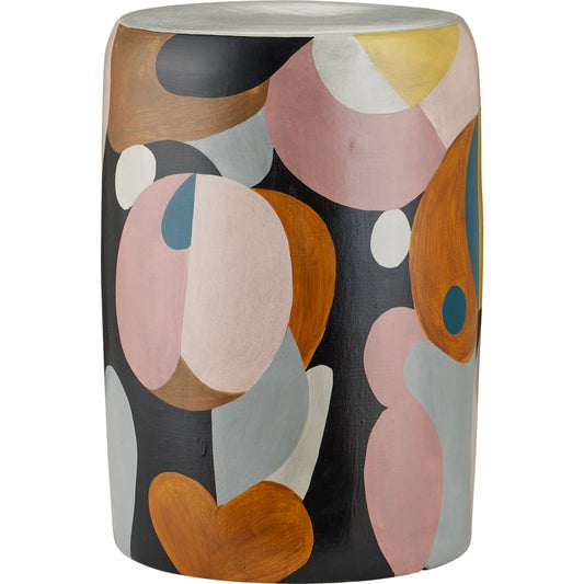 So Nouveau Pink Accent Table by Currey and Company in multicolor. Made from terracotta in a modern style.