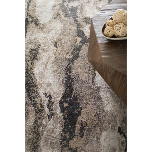 Vancouver Transitional Rug - 39FGF by Feizy in ivory, brown, taupe. Made from polypropylene, polyester in a unique style.