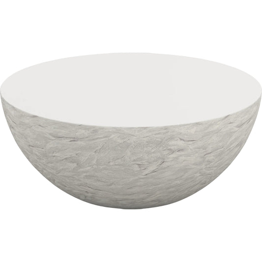Antique Outdoor Stone Bowl Coffee Table by Sunset West in stone. Made from gfr concrete in a modern style.