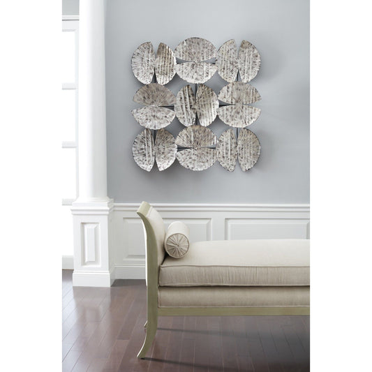 Ginko Leaf Wall Art by Phillips Collection in silver and antique silver. Made from metal in a modern style.