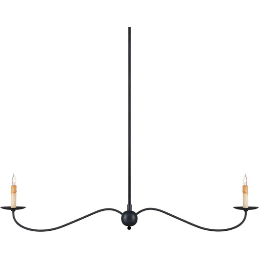 Saxon Linear Chandelier by Currey and Company. Made from unique in a modern style.