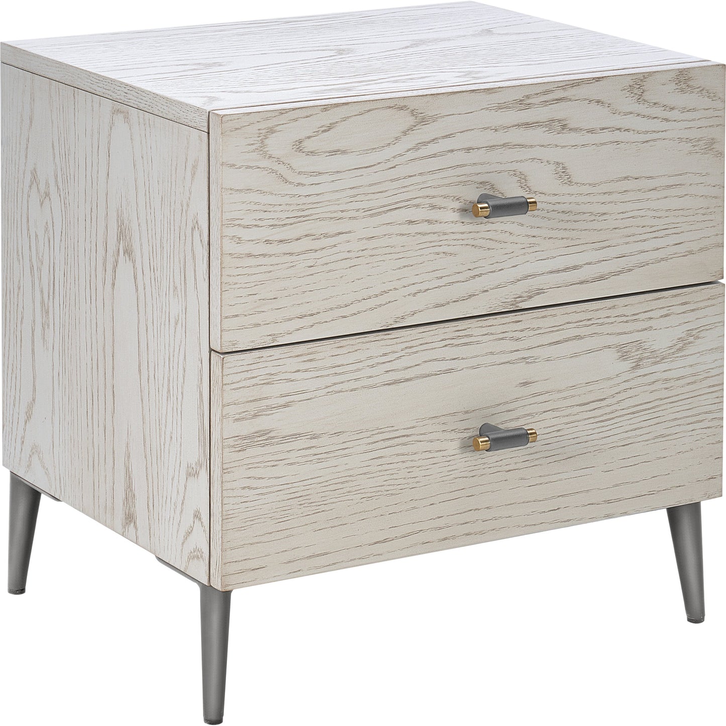 001 SI-2130633 | Primary Silo | Zest 2-Drawer Nightstand by Zest in bleached oak. Made from mdf, particle board in a modern style.