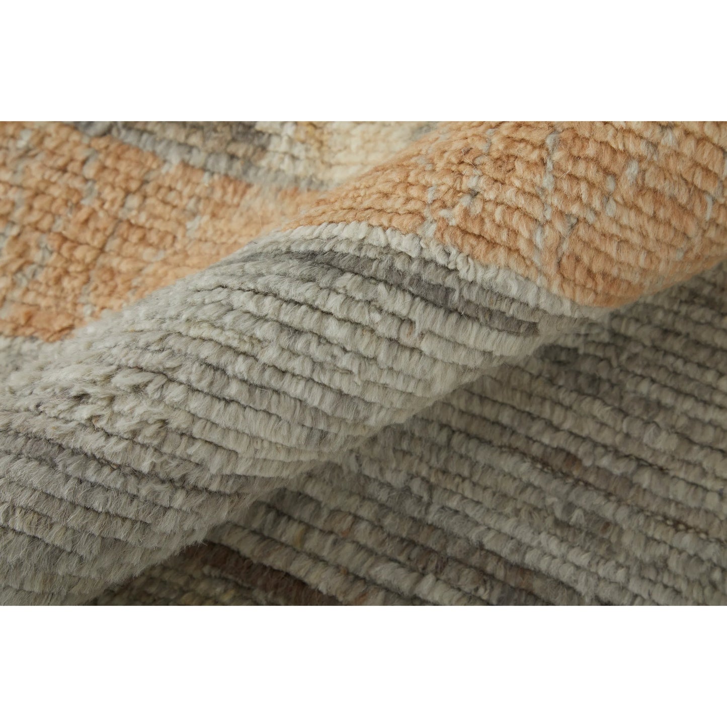 004 SI-2238394,SI-2238395,SI-2238396,SI-2238397,SI-2259673 | Closeup | Kasbah Moroccan Rug - KAS69FZF by Feizy in ivory, gray, orange. Made from wool in a unique style.