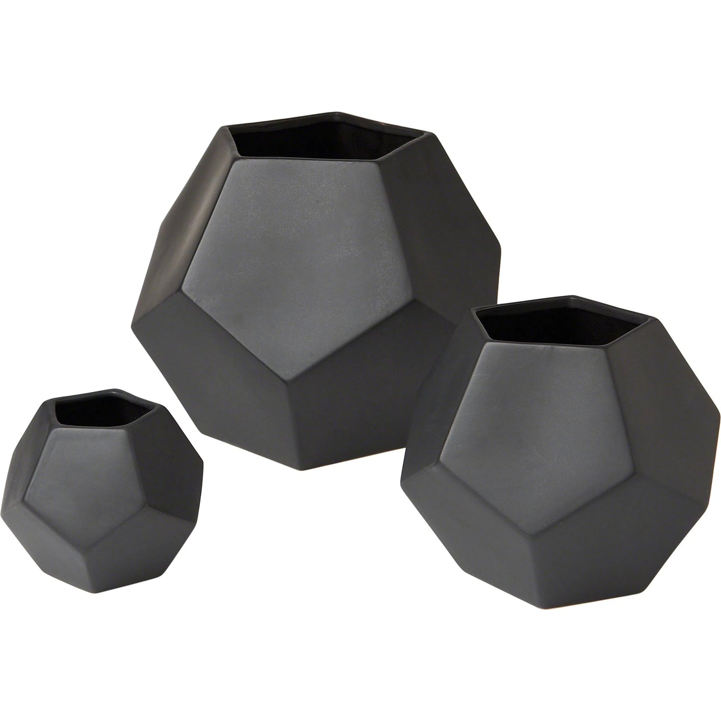 007 SR-701179,SR-701180,SR-701181 | Additional Silo | Faceted Vase by Global Views. Made from ceramic in a modern style.