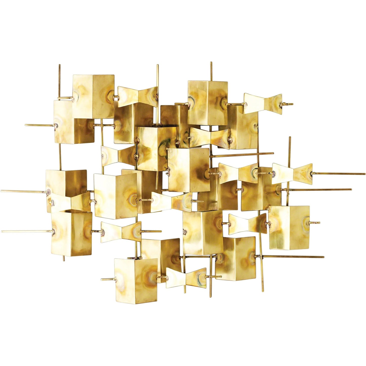 001 SR-891968 | Additional Silo | Folded Brass Wall Decor by Global Views. Made from brass in a modern style.