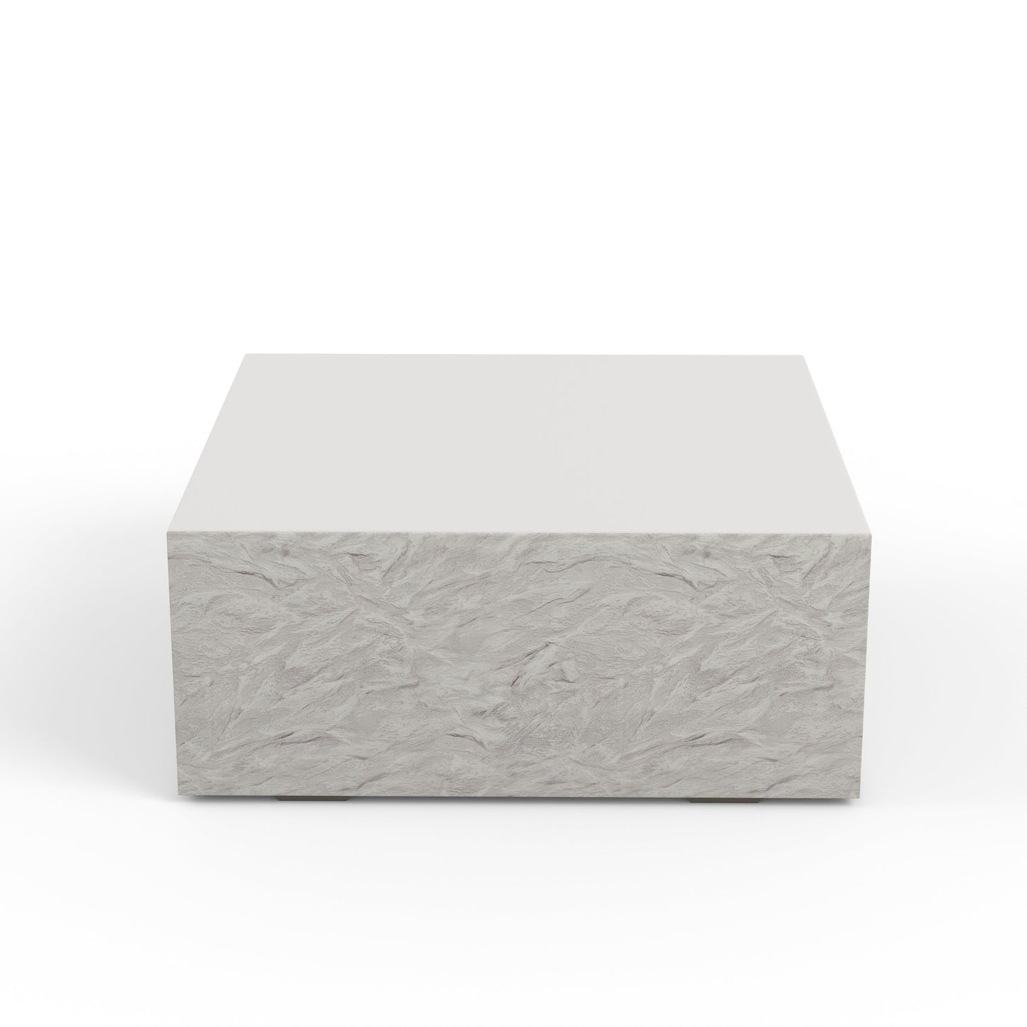 001 SI-2167272 | Primary Silo | Antique Outdoor Stone Square Coffee Table by Sunset West in stone. Made from gfr concrete in a modern style.