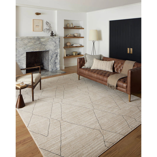 Darby DAR-03 Rug by Loloi in sand, charcoal. Made from 100% polyester in a unique style.