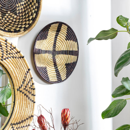 Dastkar - 27384 by Livabliss in tan, black and hand finished. Made from seagrass in a eclectic & global style.