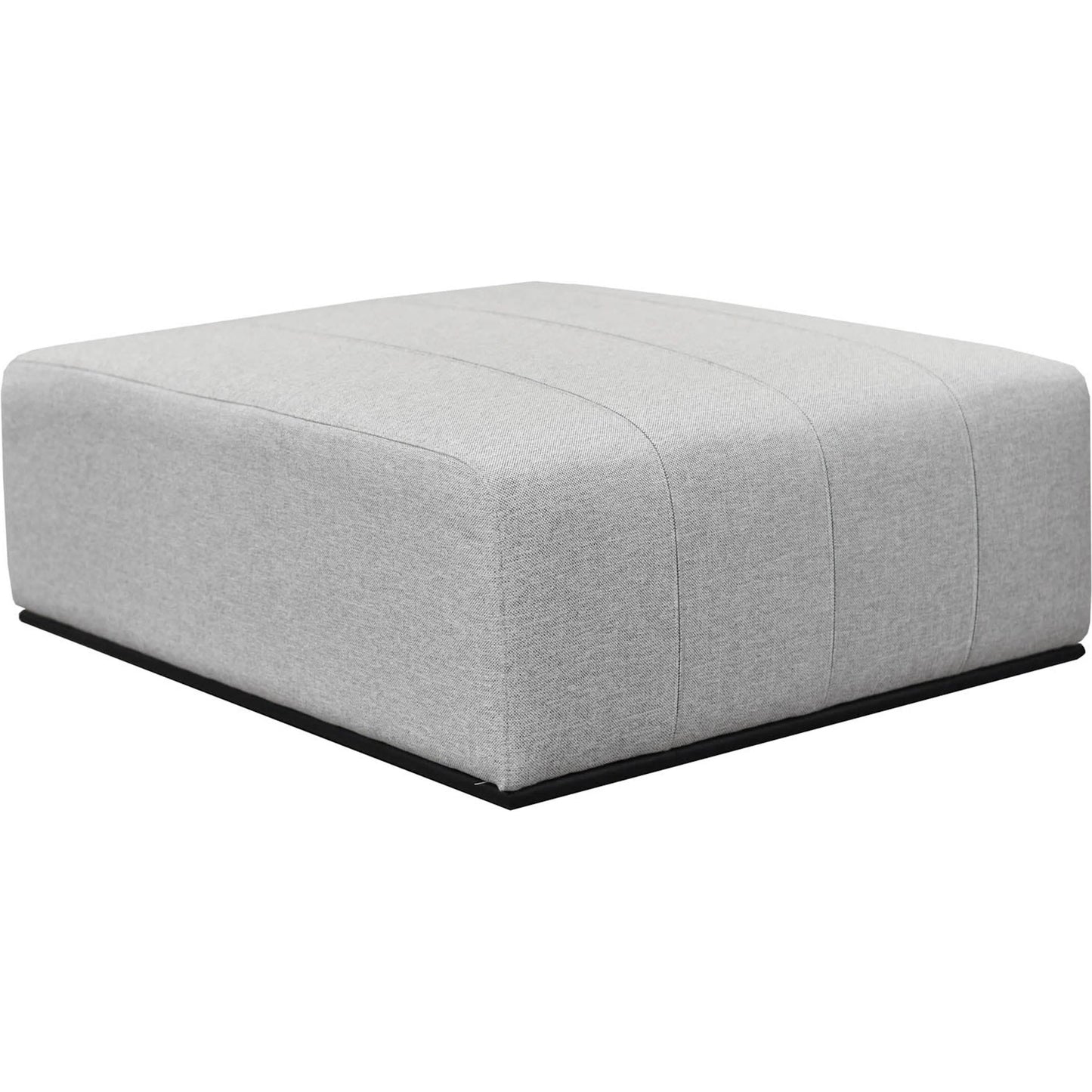 001 SI-2452763 | Primary Silo | Sullivan Ottoman by LH Imports in alba stone and matte black. Made from unique in a transitional style.