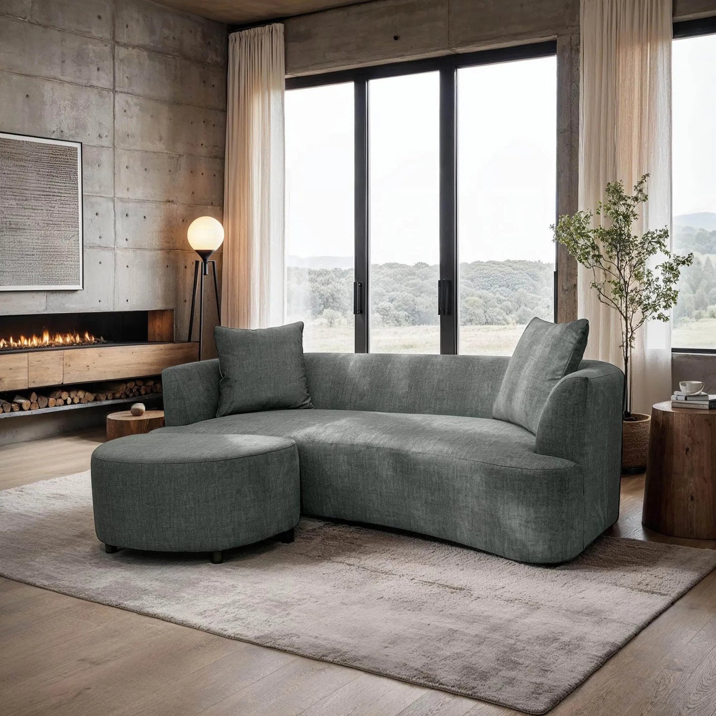 004 SI-2452768 | Lifestyle | Isabella Sofa by LH Imports. Made from polyester, polyurethane foam, pine, hardwood in a transitional style.