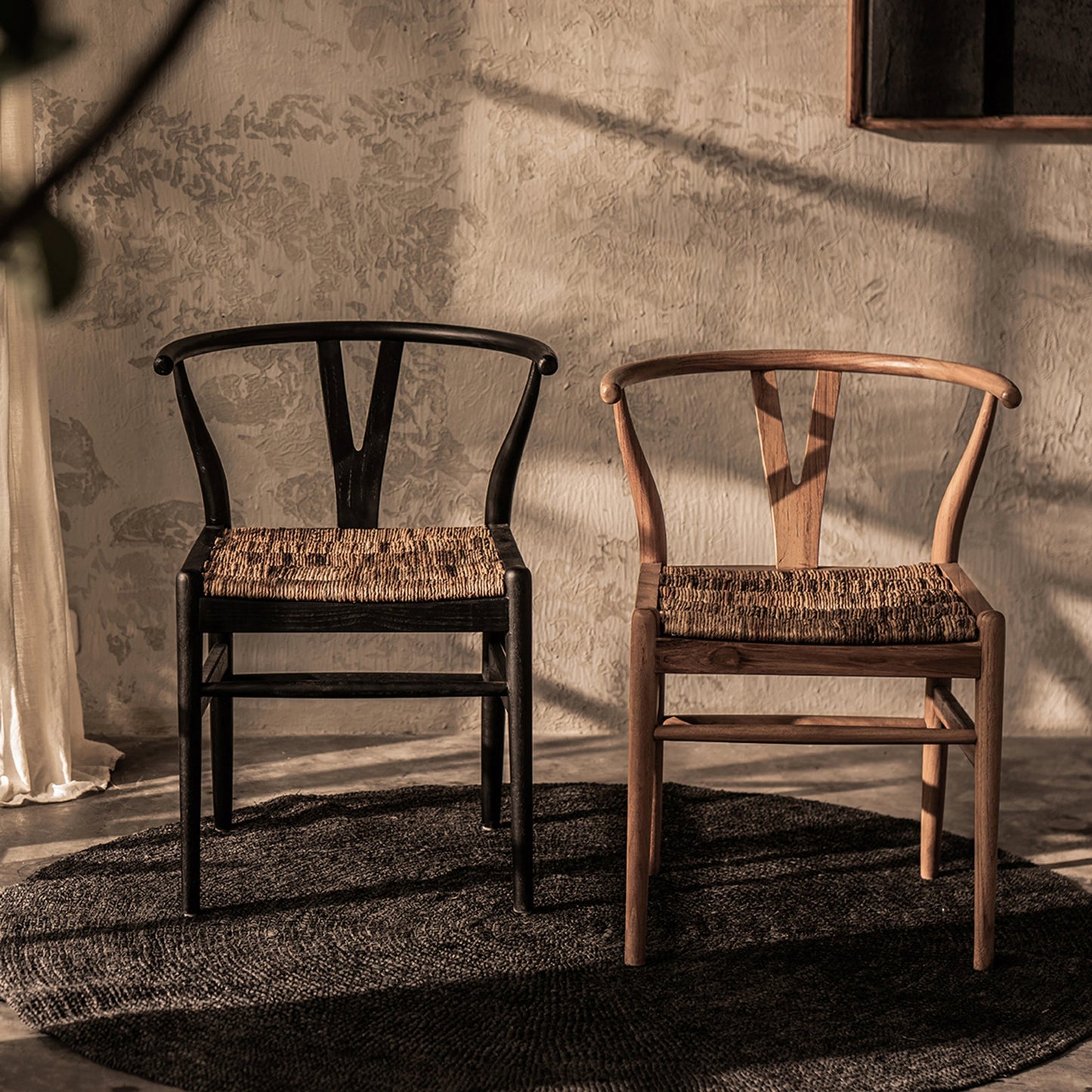 004 SI-2004182 | Lifestyle | Caterpillar Chair by LH Imports. Made from reclaimed teak, abaca in a modern style.
