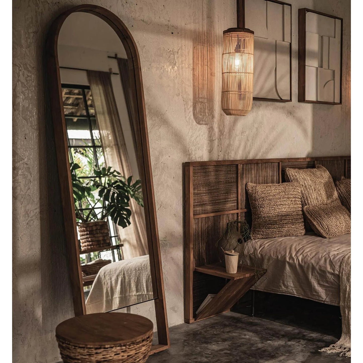 002 SI-2452775 | Lifestyle | D-Bodhi Coco Mirror by LH Imports in natural. Made from unique in a transitional style.