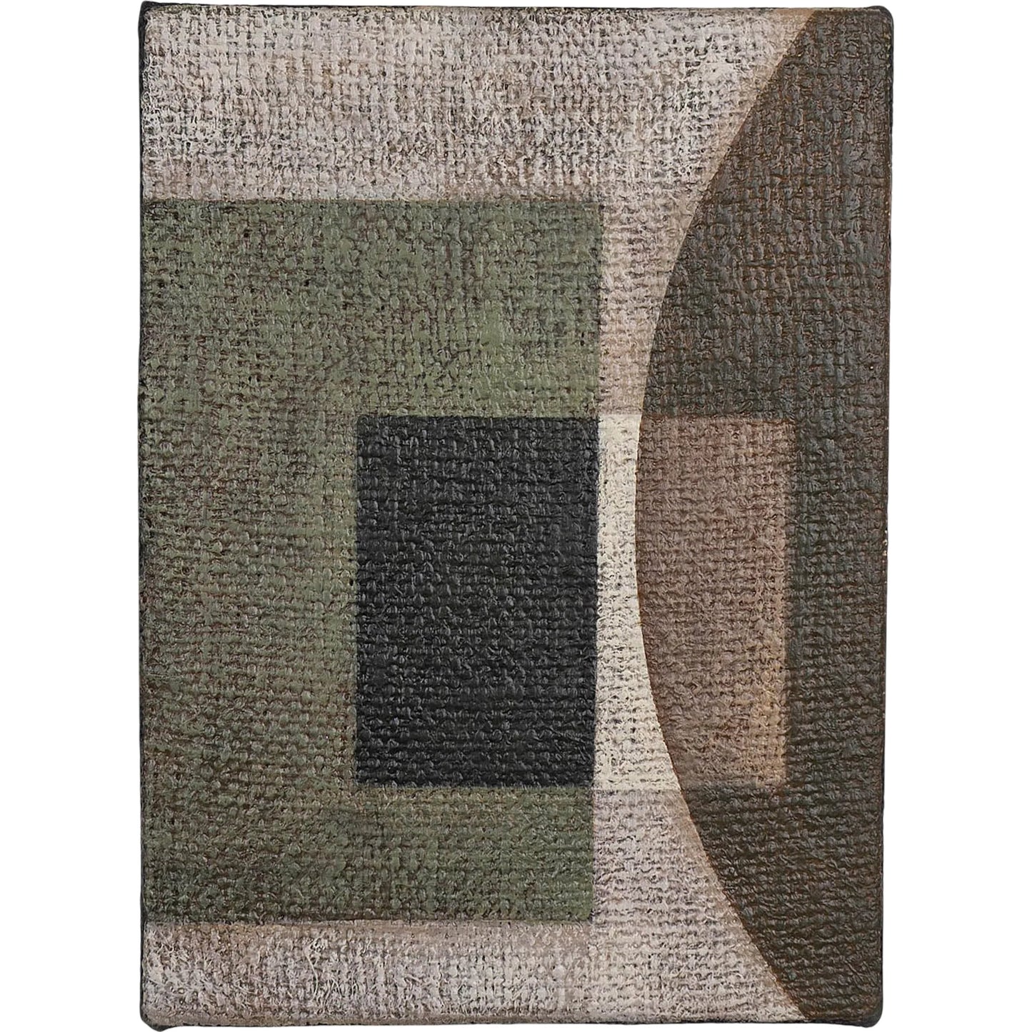001 SI-2527496 | Primary Silo | D-Bodhi Devotion Obedient Artwork by LH Imports in brown. Made from reclaimed wood, rice bags, reused jute fabric in a unique style.