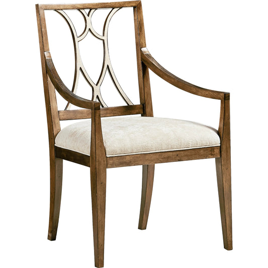 Osborne Arm Chair (Set of 2) by Jonathan Charles in brown and medium brown mahogany. Made from mahogany, foam, fabric, eggshell in a modern style.