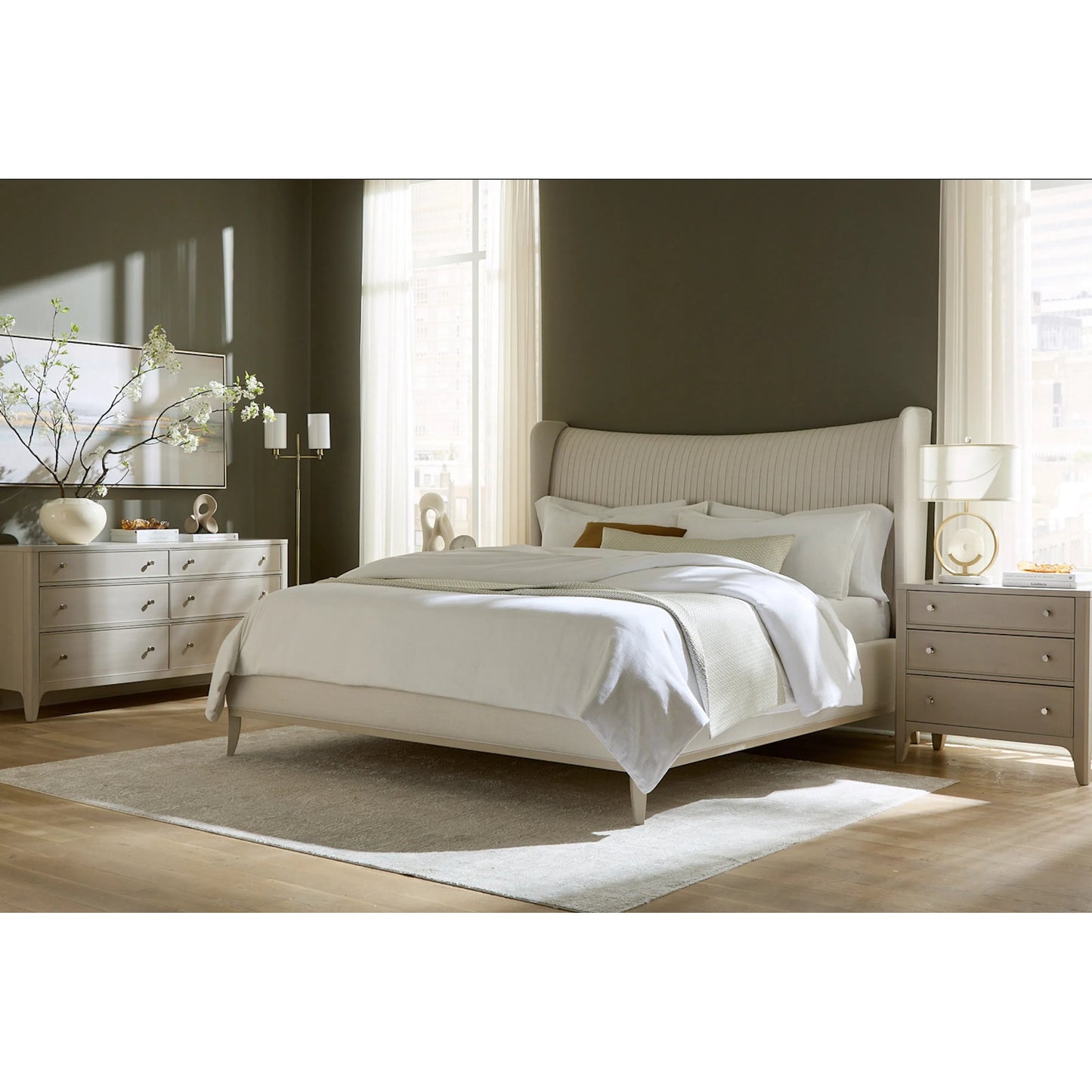 009 SI-2453381 | Lifestyle | Mezzanine Dresser by A.R.T. Furniture in dove grey. Made from parawood, poplar solids, maple veneer in a modern style.