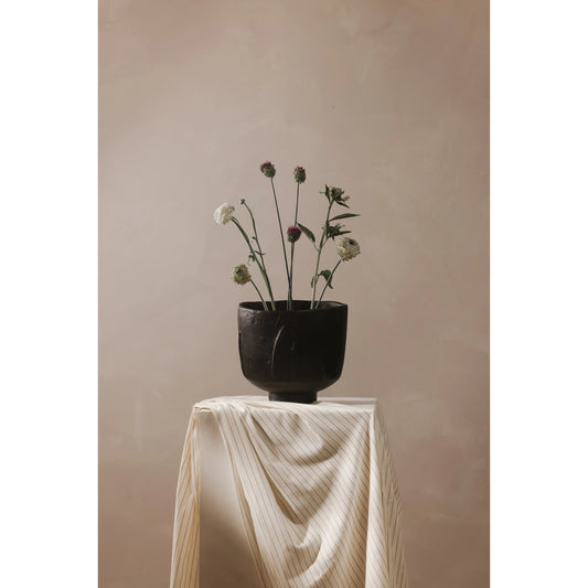 Tross Decorative Vessel by Moe's Home Collection in black. Made from ecomix in a modern style.