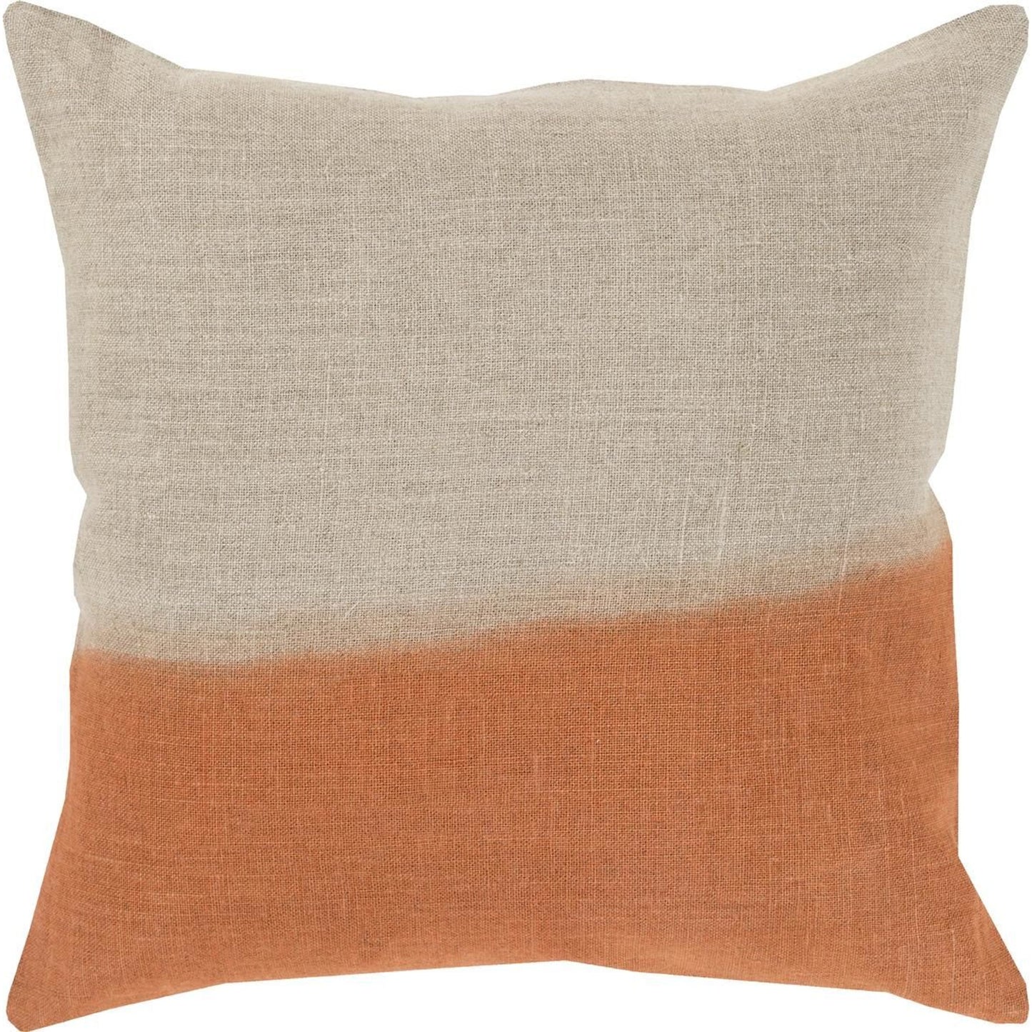 003 O-SURYA-DD012-1818D,O-SURYA-DD012-1818P | Additional Silo | Dip Dyed Pillow - 17981 by Surya. Made from 100% linen in a modern style.