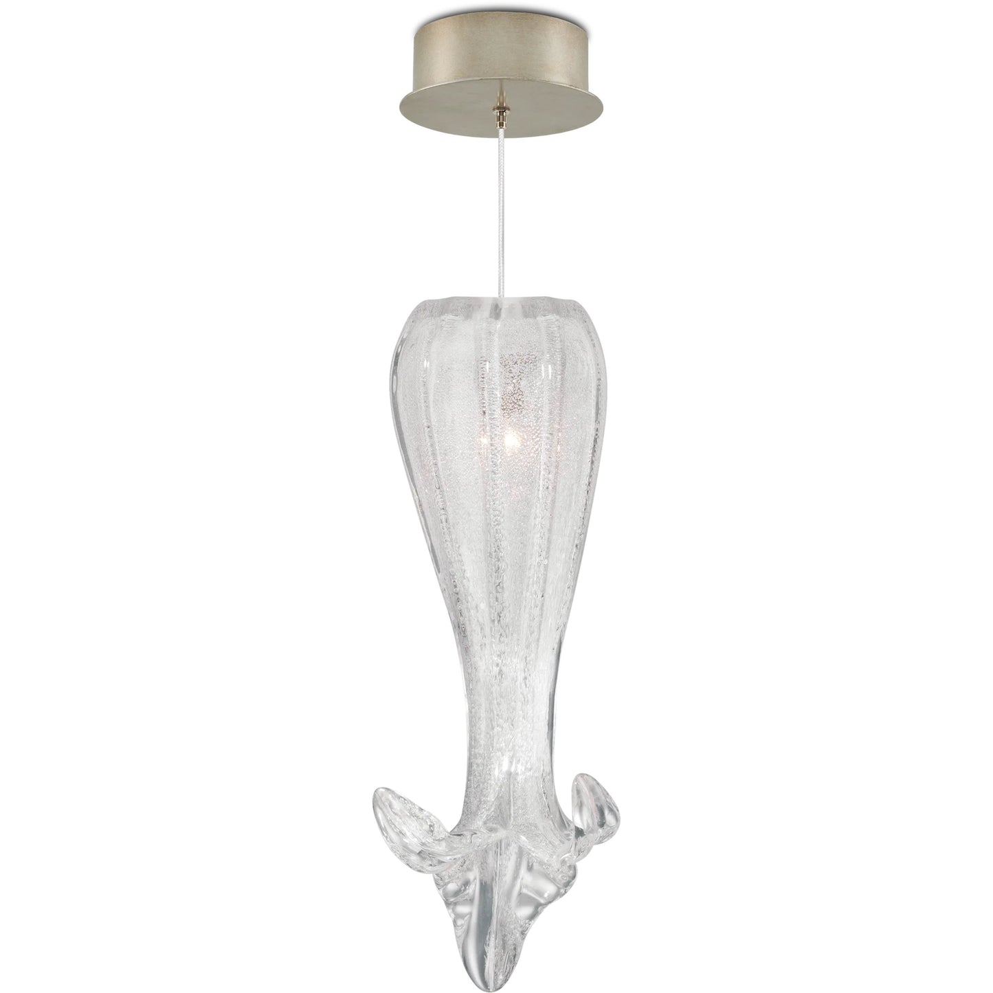 004 SI-2524260 | Closeup | Calmar Pendant by Currey and Company in opaque. Made from art glass in a modern style.