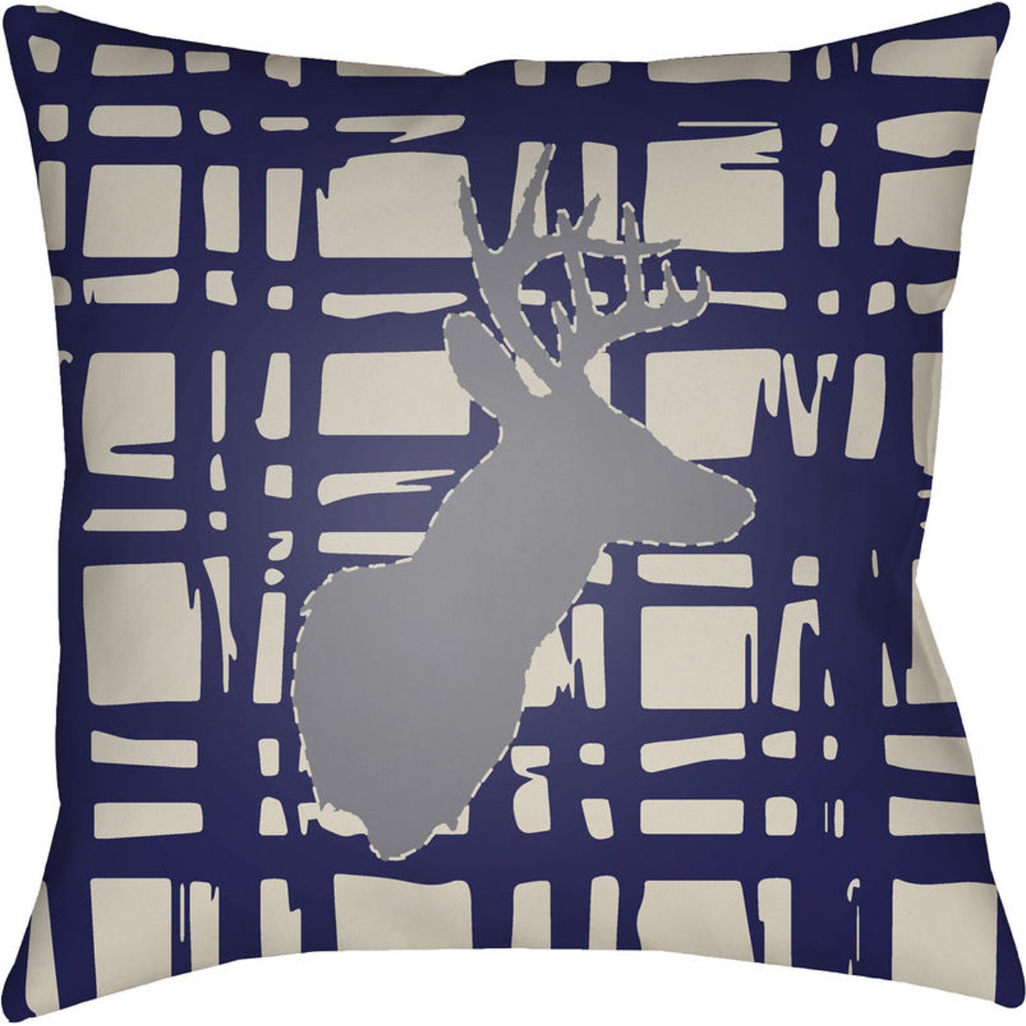 002 S-228900,S-228901 | Primary Silo | Deer Pillow - 26160 by Livabliss. Made from front: 100% polyester, back: 100% polyester in a modern style.