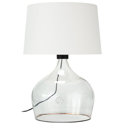Demi John Table Lamp by Regina Andrew in clear. Made from glass in a coastal style.
