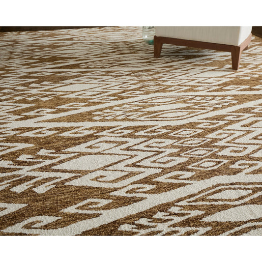 Wallace Transitional WAL8A43F Rug by Feizy in brown, white. Made from wool in a unique style.