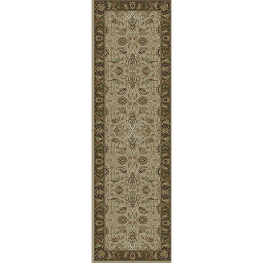 DIN-1591 Rug by Surya in cream, olive, tan, dark brown. Made from 100% wool in a unique style.