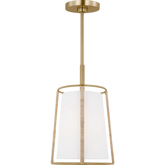 Cortes Medium Hanging Pendant by Visual Comfort & Co. in satin brass. Made from unique in a transitional style.