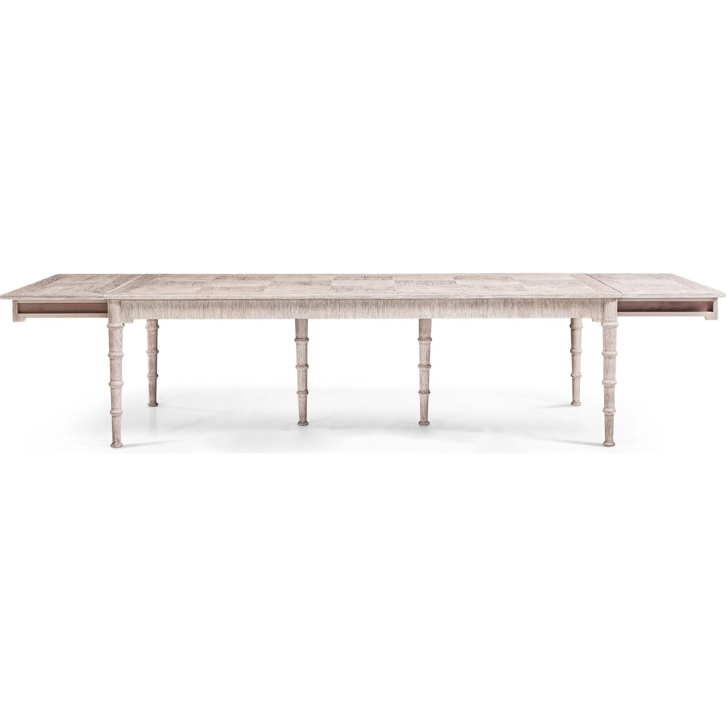 004 SI-2462565 | Additional Silo | 100" Bywater Extending Dining Table by Jonathan Charles in washed acacia. Made from acacia in a transitional style.