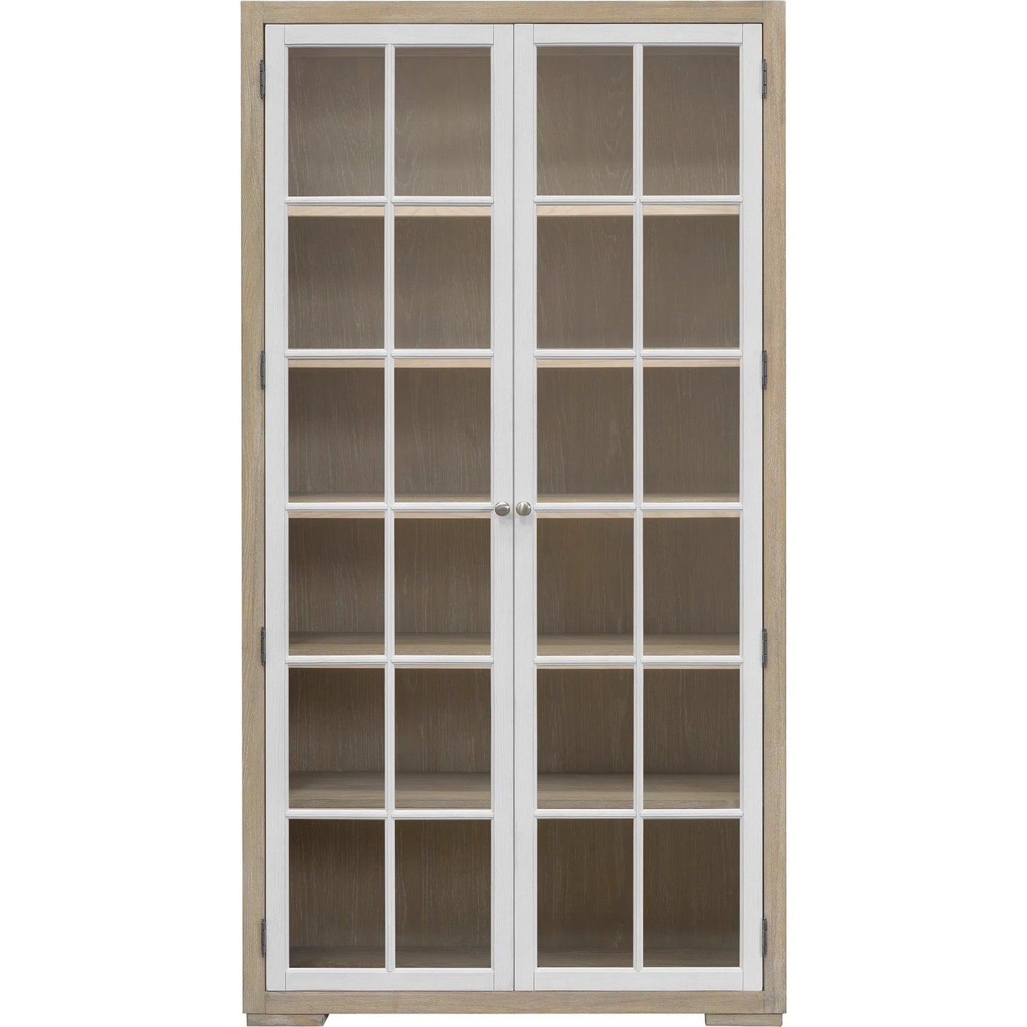 002 SI-2238732 | Additional Silo | Contemporary 5-Shelf Glass Door Bookcase by Pulaski Furniture in natural wood, white. Made from oak wood veneers in a unique style.