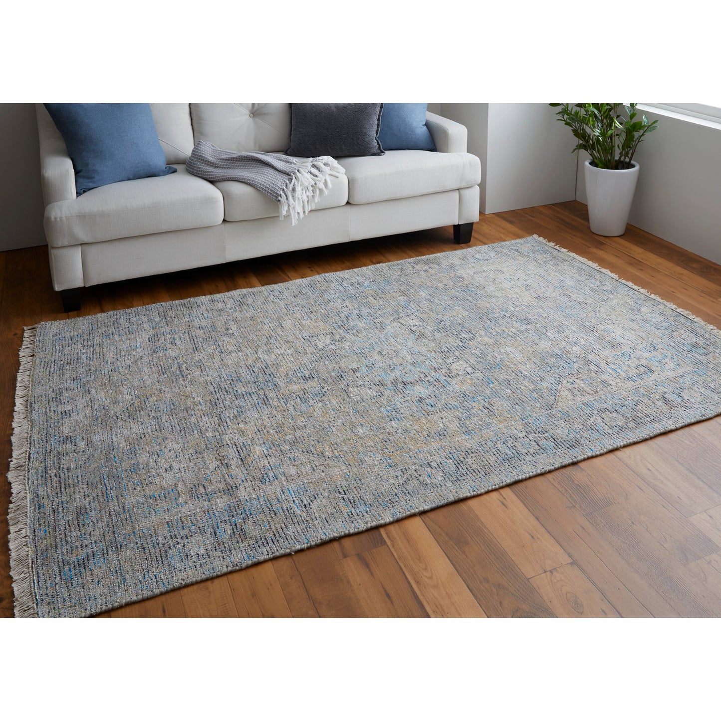 019 SI-1754240,SI-1754241,SI-1754242,SI-1754243,SI-1754244,SI-1754245 | Lifestyle | Caldwell Transitional Rug - 8802F by Feizy in blue, gray, tan. Made from wool, viscose in a unique style.