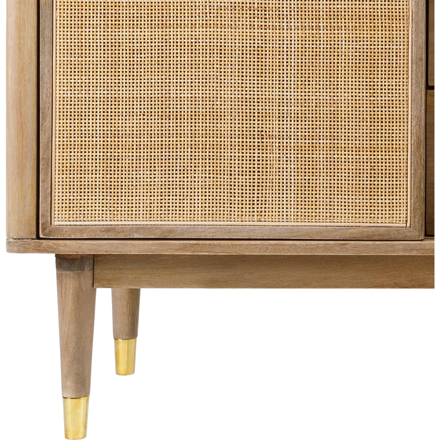 003 SI-1923431 | Closeup | Dalma Sideboard - 32764 by Surya in top: wood, base: wood and lacqueredlacquered. Made from top: wood, base: manufactured wood, base: rattan, base: wood in a cottage & farmhouse style.