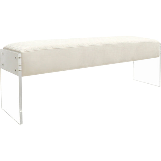 Tribecca Bench by Pasargad Home. Made from acrylic, velvet in a modern style.